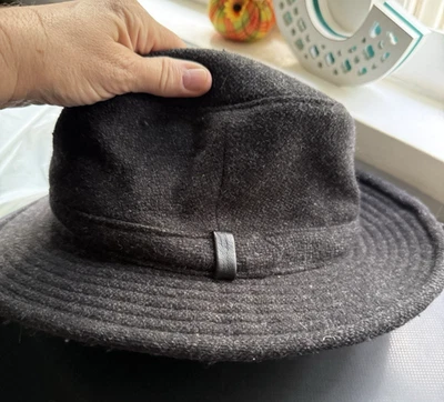 Tilley Hat Adult Size 7 3/8 Blue Bucket Winter City Deeds Wool Canada - Image 1 of 4