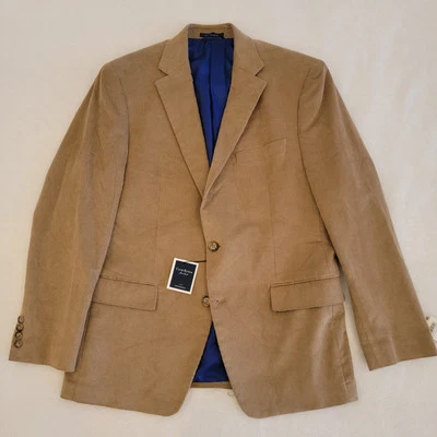 Club Room Jacket Corduroy Sport Coat Mens 40R Camel Tan Performance Fit $295 NWT - Image 1 of 4