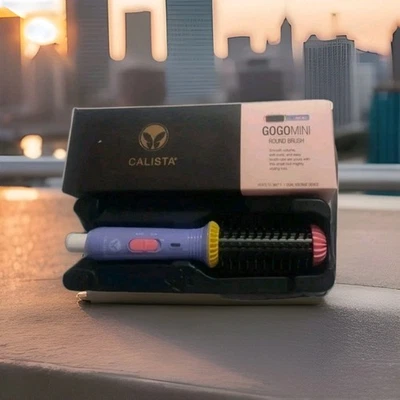 Calista GoGo Mini 2.0 Cepillo Redondo Herramienta de Peinado 1" Barril Púrpura/Rosa Abierto Foto 1 de 2