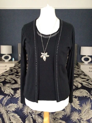 illusion sequinned Jumper in black Size 20 - Image 1 of 3