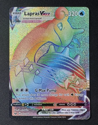 Lapras VMAX (Secret) Secret Rare SWSH01: Sword & Shield Base Set 203/202 NM - Image 1 of 2