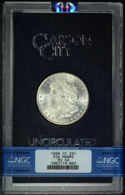 1880-CC  GSA  NGC  MS64  MORGAN DOLLAR  *  Box & COA  *  #8409800-008 - Image 1 of 4