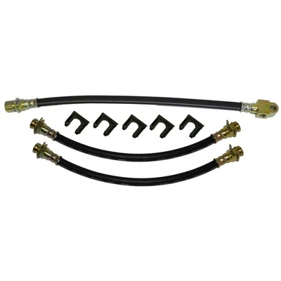 67-68 Pontiac tamanho completo disco dianteiro traseiro freio a tambor borracha flexível conjunto de linha de mangueira - Imagem 1 de 4