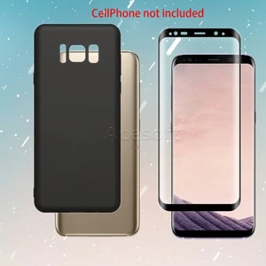 Anti-Bubble Shatterproof Screen Protector + Case for Samsung Galaxy S8 SM-G950U - Picture 1 of 4