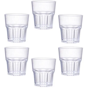 Vasos irrompibles de acrílico transparente de 6 piezas - Imagen 1 de 12