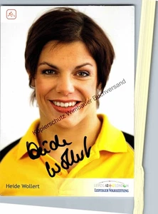 Original Autogramm Heide Wollert Judo /// Autograph signiert signed signe 350383 - Bild 1 von 2