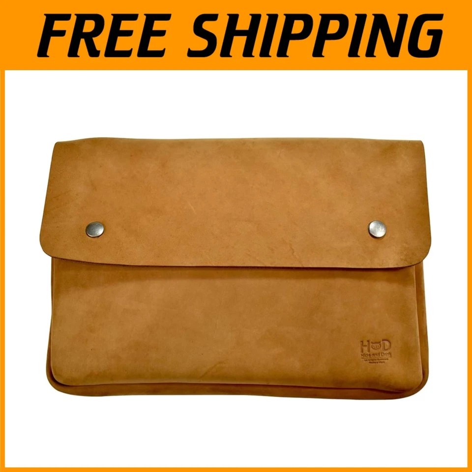 Vintage Full Grain Leather Binder, Handmade A5 File Case - Image 1 of 4