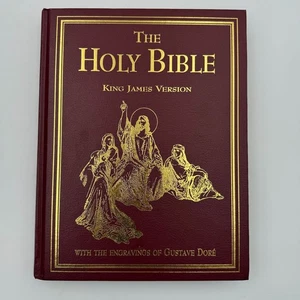 KJV Holy Bible With the Classic Engraving of Gustave Dore Marbled Boards Gilted - Picture 1 of 19