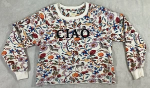 Sudadera Maeve Anthropologie Crop Sweater Cebra Floral Deletrear CIAO Talla XS - Imagen 1 de 14