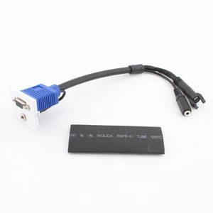 Hubbell IM153815W White 1-Ft I-Station Plug-N-Play 3.5mm Stereo Jack 15-Pin VGA - Picture 1 of 4