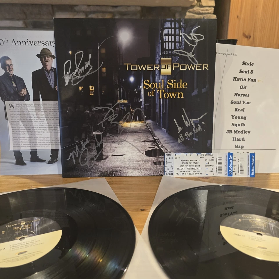 *SIGNED* Tower Of Power - Soul Side of Town (2018) 2 LP Vinyl w/ Extras EX/EX - Image 1 of 4