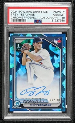 2024 Bowman Chrome Draft Sapphire Edition 141/199 Trey Yesavage PSA 10 Auto - Image 1 of 3