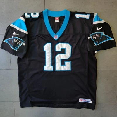Camiseta deportiva de fútbol profesional local vintage Nike Carolina Panthers 1997 1998 Collins 12 52 Foto 1 de 4