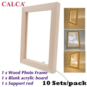 10 Sets CALCA Wood Photo Frame 3D LED Photo Frame Kit DIY Gift A5 - Picture 1 of 11