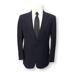 AUSTIN REED 100% WOOL mens blue two button blazer sport coat suit jacket 40 R