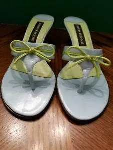 JENNIFER MOORE BLUE/GREEN SANDALS SIZE 6M - Picture 1 of 10