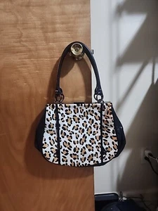 Leopard print leather purse handbag - Picture 1 of 4