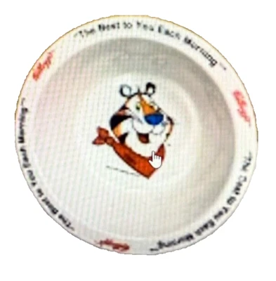 Kelloggs Tony the Tiger Cereal Bowl Melamine Plastic Bowl - Image 1 of 3