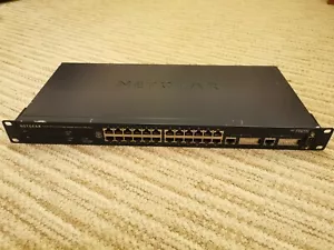 NETGEAR ProSAFE 24 Port 10/100 Mbps Managed Switch w/2 GBIC Ports FSM726 v2 - Picture 1 of 11
