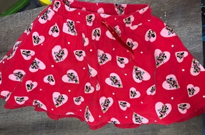 Disney Store World Parks Girls Sz M 7/8 Minnie Mouse Heart Valentines Skirt - Picture 1 of 5