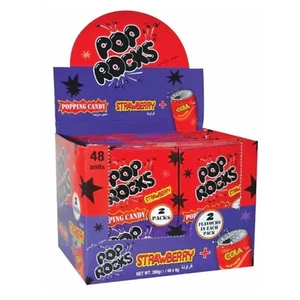 Pop Rocks 48 Packs Strawberry And Cola 2 Flavours In Each Pack Popping Candy - Picture 1 of 7