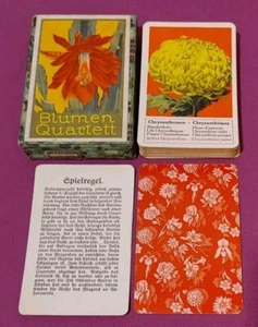 Antikes Kartenspiel - BLUMEN QUARTETT im Schuber 40er Jahre TOP Zustand VINTAGE - Bild 1 von 10