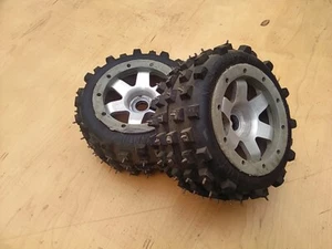 Hostile MX Hpi Baja 5b 1/5 RC Aluminum Wheels Tires Foams Losi 5ive TLR T B  - Picture 1 of 5