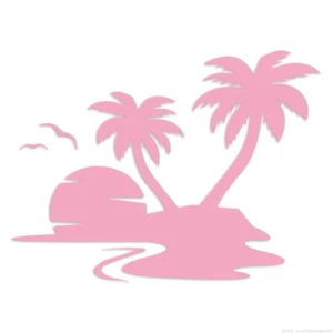 Tropical Island Palm Trees - Decal Sticker - Multiple Colors & Sizes - ebn6437 - Picture 1 of 20