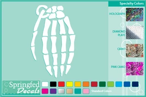 Skeleton Hand GRENADE cut vinyl decal car truck window sticker - Bild 1 von 1