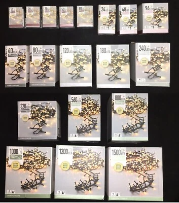 LED Lichterkette Weihnachten warmweiß / weiß 10 bis 3000 LEDs  innen außen NEU - Bild 1 von 3