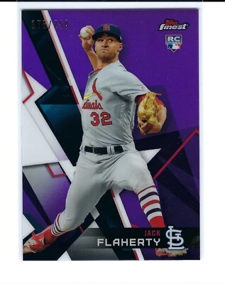 Jack Flaherty 2018 Topps Finest #14 RC Purple Refractor #/250 St Louis Cardinals - Image 1 of 2