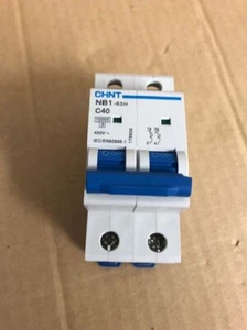 Chint MCB NB1-63C2P10 2 Pole C curve 6KA MCB Breaker New Style inc vat p&p - Picture 1 of 2