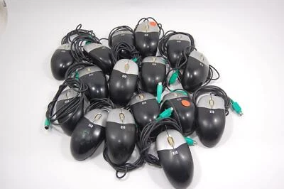 Lot of 16 HP Optical MOAFKOA 417441-002 3 Button Computer PS-2 Interface Mice - Image 1 of 4