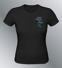 T-shirt personnalisé dragon SM L femme argent noir or fluo paillettes tribal