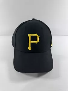 Pittsburgh Pirates Nike Club Cap Black L/XL Strap Dri Fit Gold Logo Swoosh Hat - Picture 1 of 7