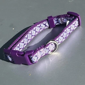 TOP PAW ADJUSTABLE COLLAR Small Neck Size 8”-12” New With Tag Purple Geometric  - Picture 1 of 9