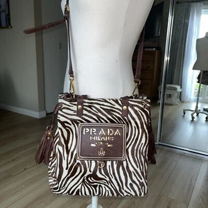 prada 2 way bag Zebra Pattern - Picture 1 of 13