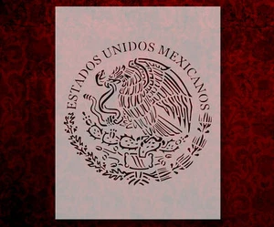 Bandiera messicana Estados Unidos Mexicanos 8,5" x 11" stencil SPEDIZIONE GRATUITA (802) - Foto 1 di 1
