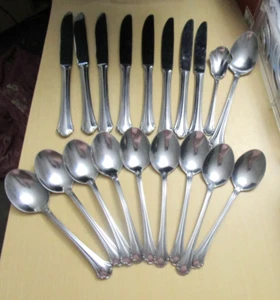 SET 19 Pfaltzgraff MERIDIAN 18/0 Edelstahl Buttermesser Esslöffel Suppenlöffel - Bild 1 von 12