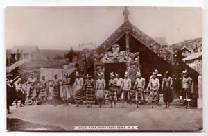 NUOVA ZELANDA c1910 PPC MAORI HAKA WHAKAREWAREWA INUTILIZZATO - Foto 1 di 2