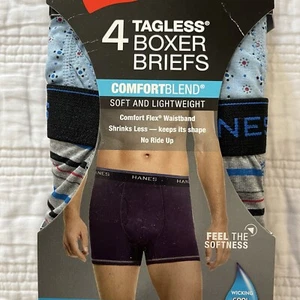 Hanes Men's Size Small Cool Comfort Comfort Cool Boxer Briefs 4-Pack Tagless - Picture 1 of 4