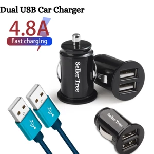 FAST CAR CHARGER DOUBLE USB TWIN 2 PORT DUAL 12-24V CIGARETTE SOCKET LIGHTER - Picture 1 of 5