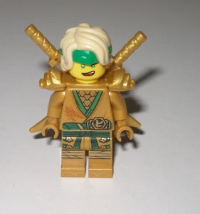 Lego Ninjago Goldener Ninja Lloyd mit Schulterpolster und 2 goldenen Katanas - Bild 1 von 2
