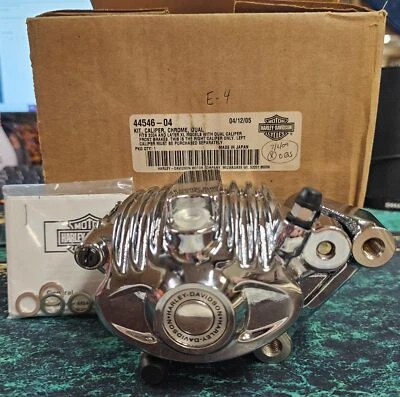 OEM Harley Davidson Front Right Chrome Dual Brake Caliper NOS Sportster 44546-04 - Image 1 of 4