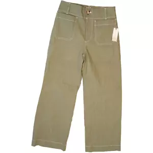NEU Maeve the Colette Cropped Wide-Leg Hose Kontrastnähte Edition Moos Gr. 24 - Bild 1 von 9