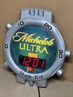 Vintage Michelob Ultra Beer Sign Light Clock Wristwatch 28"x24" Tested Working