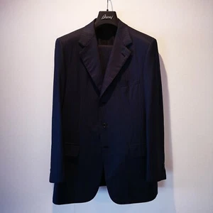 Brioni Suit Super 200's size 50 dark navy - Bild 1 von 4