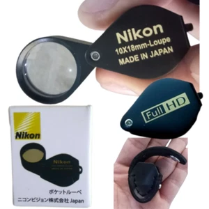 Nikon Full HD 10x18 mm lente di ingrandimento amuleto gioielli obiettivo antiriflesso nero - Foto 1 di 8