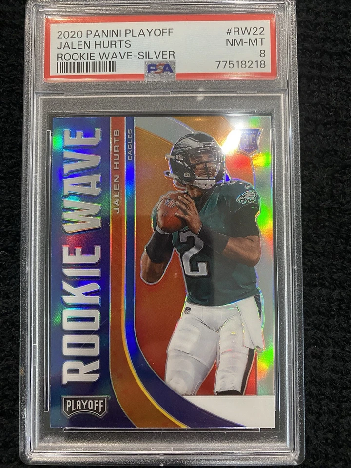 2020 Panini Playoff - Rookie Wave Silver Prizm #RW-22 Jalen Hurts (RC) - Image 1 of 2