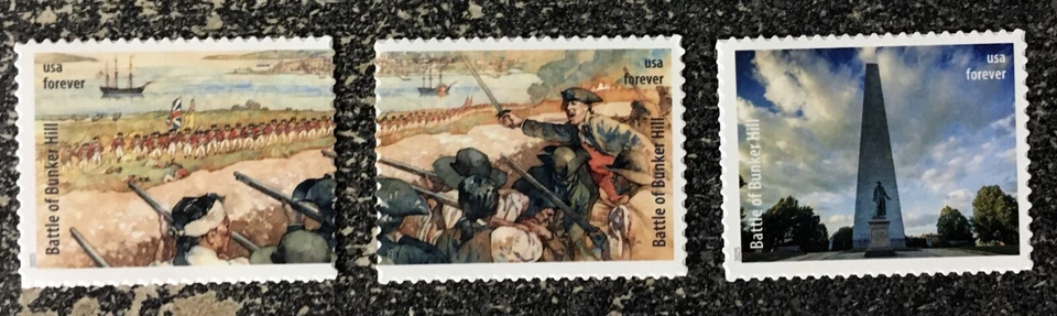 2025USA Forever Battlefields of the American Revolution - Bunker Hill 3 Singles - Image 1 of 1
